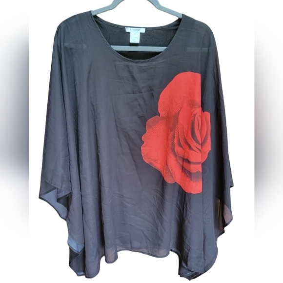 •NEW• GORGEOUS ROSE BLOUSE - Picture 1 of 7